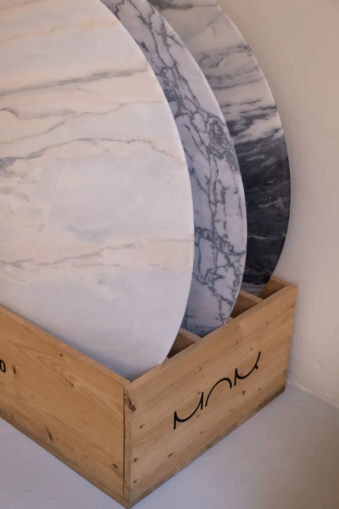 Appliques - DOME — Lampe moderne en marbre 100 cm - MOR