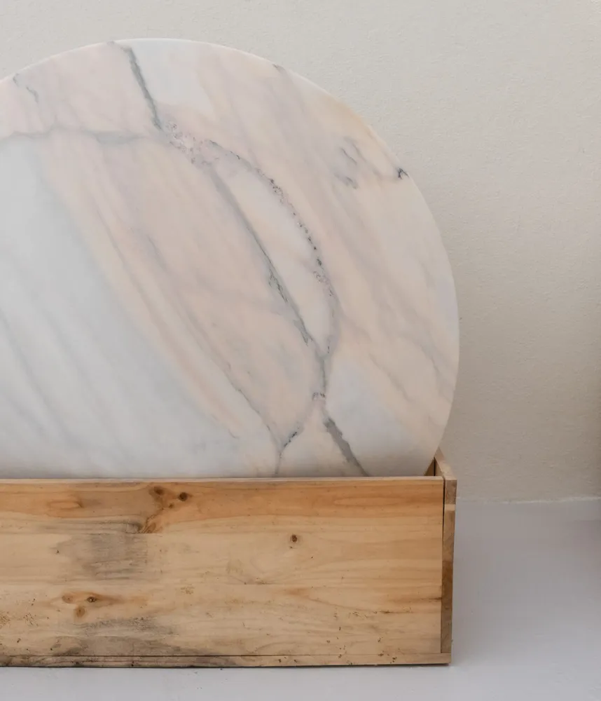 Appliques - DOME — Lampe moderne en marbre 100 cm - MOR