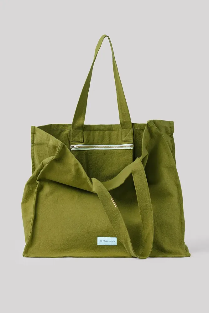 Sacs et cabas - Grand cabas en épaisse toile de coton bio. - LES PENSIONNAIRES