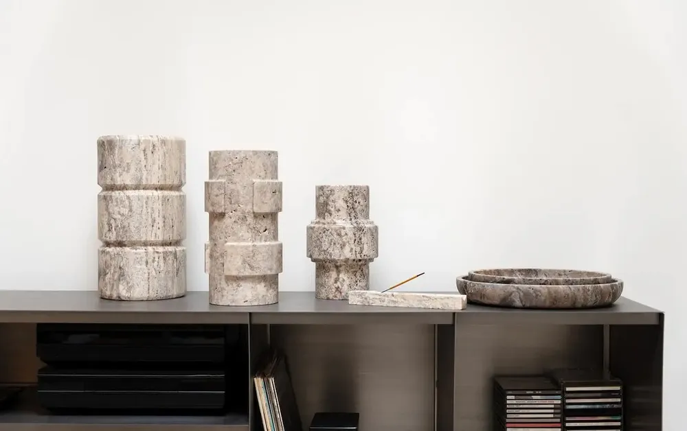 Bowls - The Silver Travertine Collection - STONED