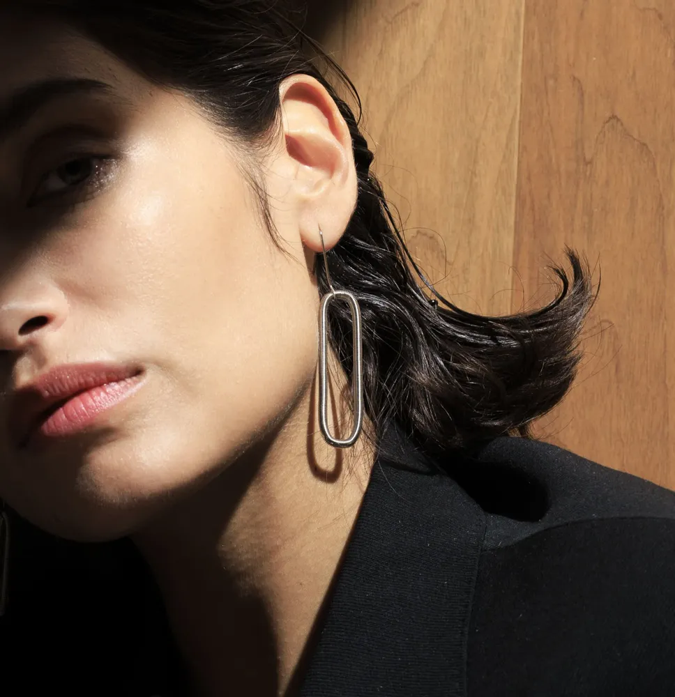 Objets de décoration - BOUCLE D'OREILLE CHAIN STEEL - LA MOLLLA® BIJOUX