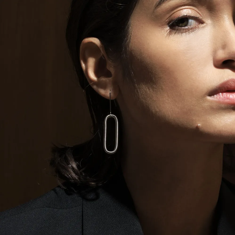 Objets de décoration - BOUCLE D'OREILLE CHAIN STEEL - LA MOLLLA® BIJOUX