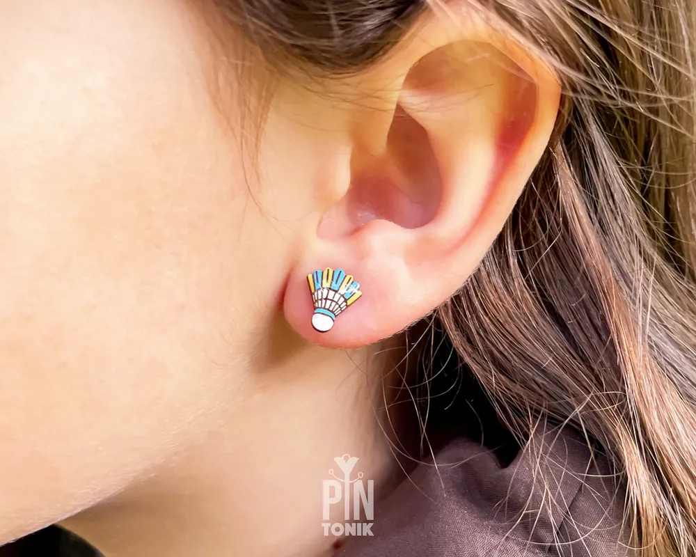 Jewelry - Shuttlecock Badminton Earrings - Sports Jewelry - PINTONIK