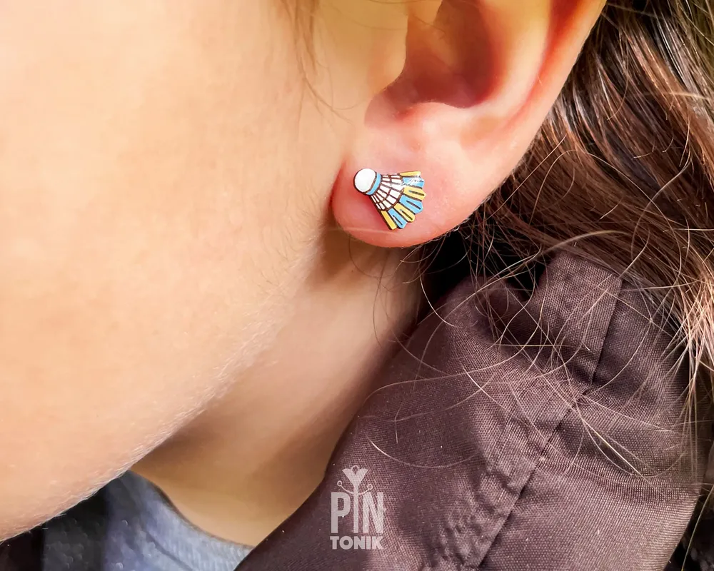 Jewelry - Shuttlecock Badminton Earrings - Sports Jewelry - PINTONIK