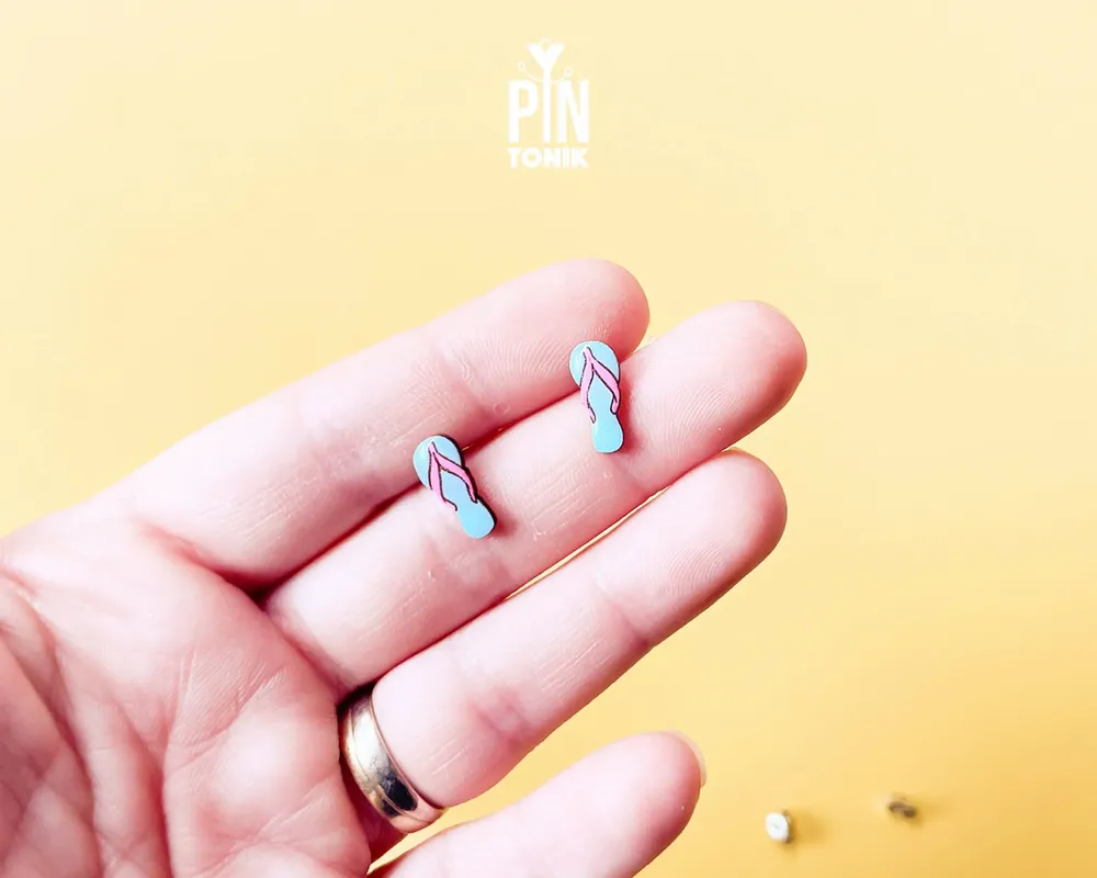 Jewelry - Flip Flops Fun Earrings - Summer Beach Jewelry - PINTONIK