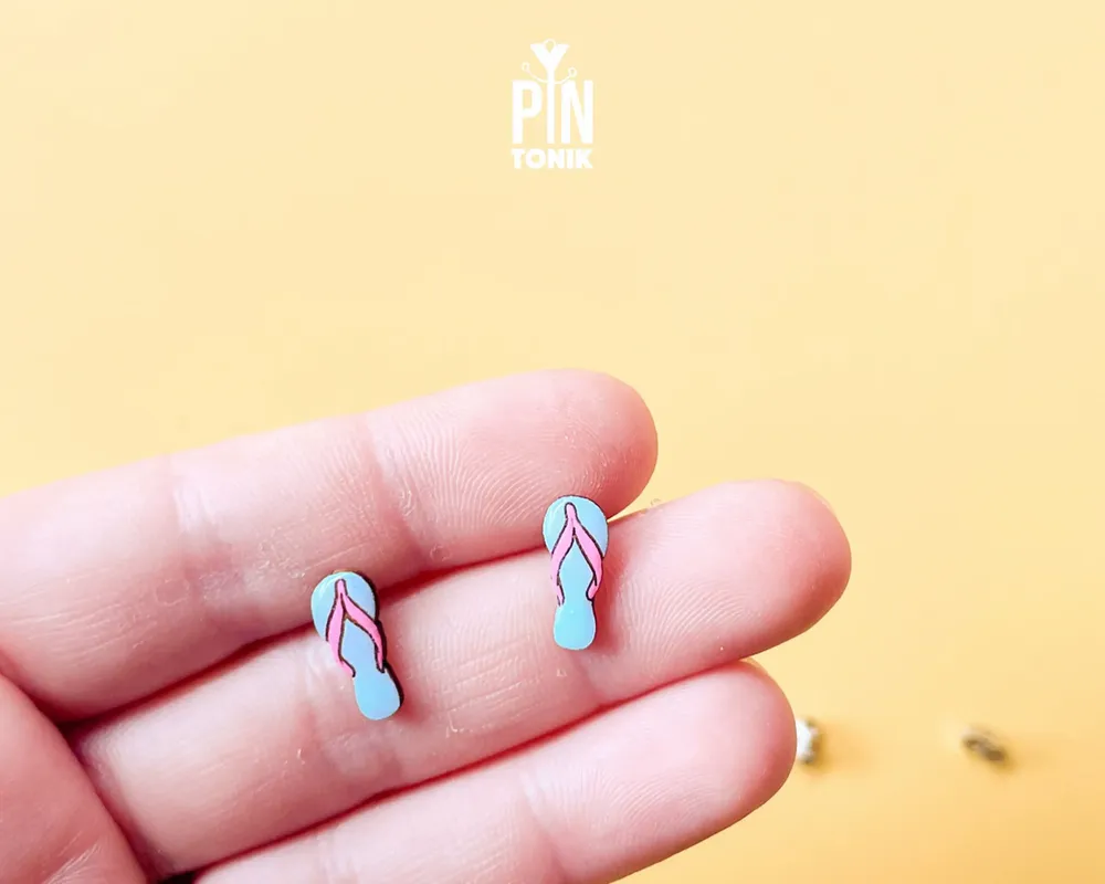 Jewelry - Flip Flops Fun Earrings - Summer Beach Jewelry - PINTONIK