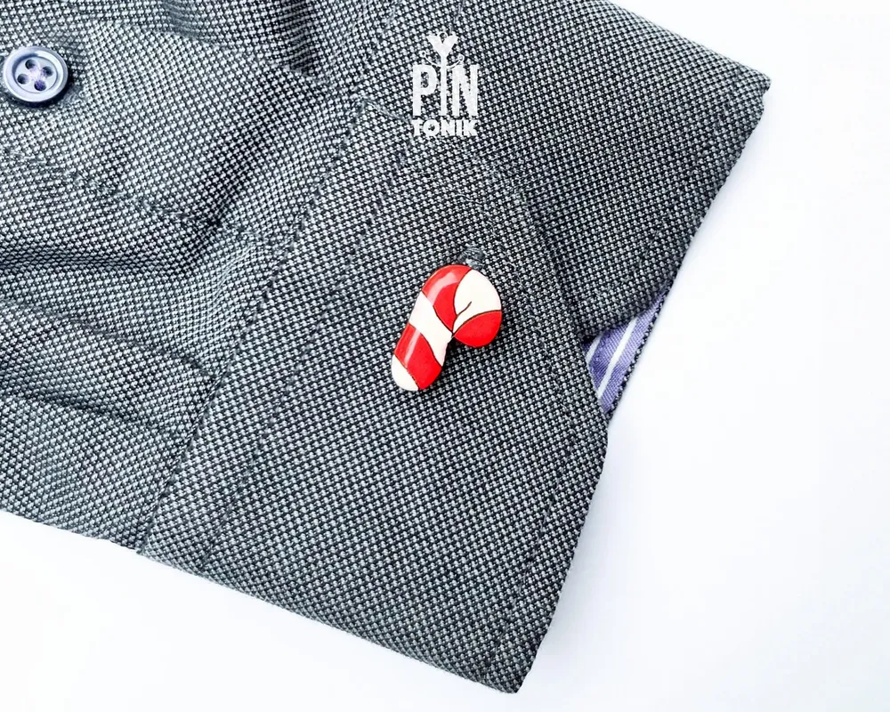 Jewelry - Christmas Cufflinks - Candy Cane Gifts - Winter Wedding Groom Cuff Links - PINTONIK