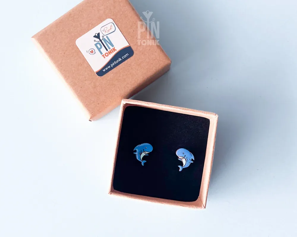 Bijoux - Boucles d'oreilles requin-baleine - Bijoux de plage en bois - PINTONIK