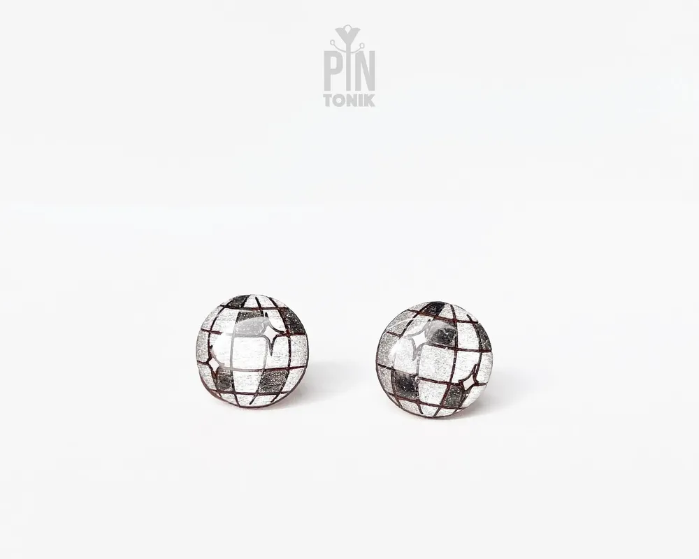 Bijoux - Boucles d'oreilles boules disco rétro - Bijou tendance cowgirl de l'espace pour une soirée années 90 - Boucles d'oreilles Y2K - Cadeau pour une meilleure amie ou pour un 40e anniversaire - PINTONIK