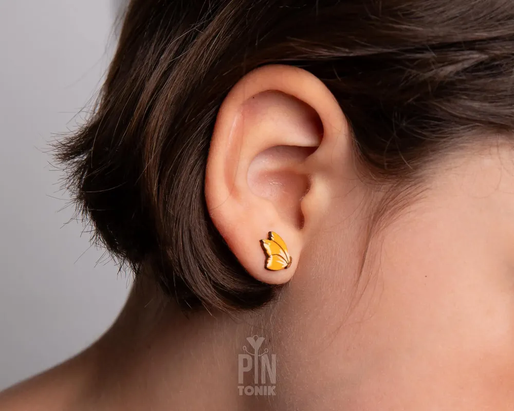 Jewelry - Butterfly Earrings - Whimsical Fairy Wings Stud Earrings - PINTONIK