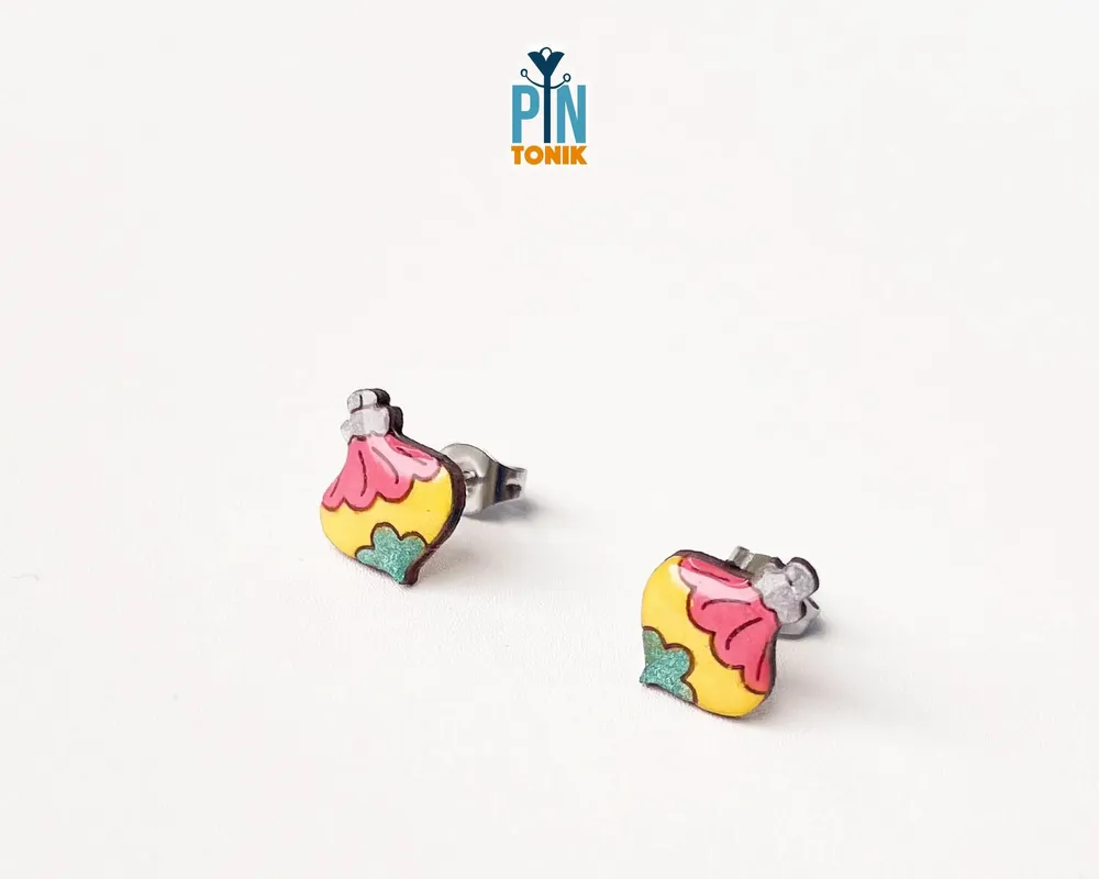 Jewelry - Retro Christmas Ornament Stud Earrings - Vintage Colorful Earrings - The Festive Frolics - PINTONIK