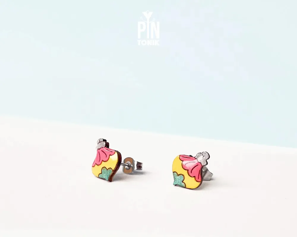 Jewelry - Retro Christmas Ornament Stud Earrings - Vintage Colorful Earrings - The Festive Frolics - PINTONIK