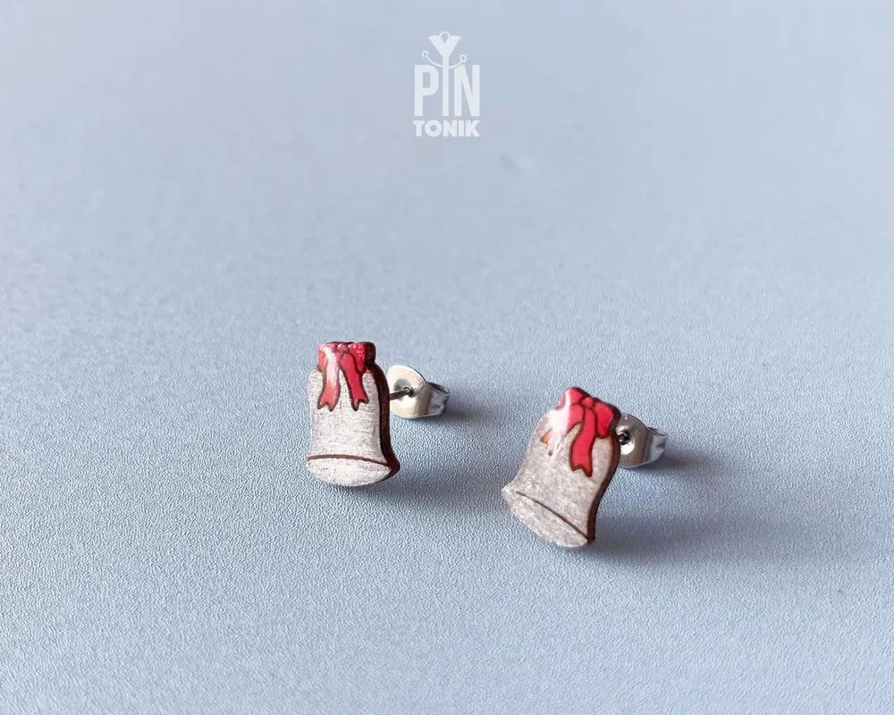 Jewelry - Silver Bells Stud Earrings - Funny Christmas Secret Santa Gifts - PINTONIK