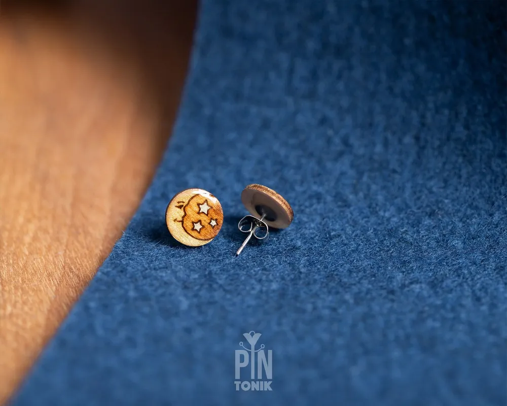 Jewelry - Crescent Moon Stud Earrings - Boho Moon Jewelry - Witchy Moon Phase and Astronomy Gifts - PINTONIK