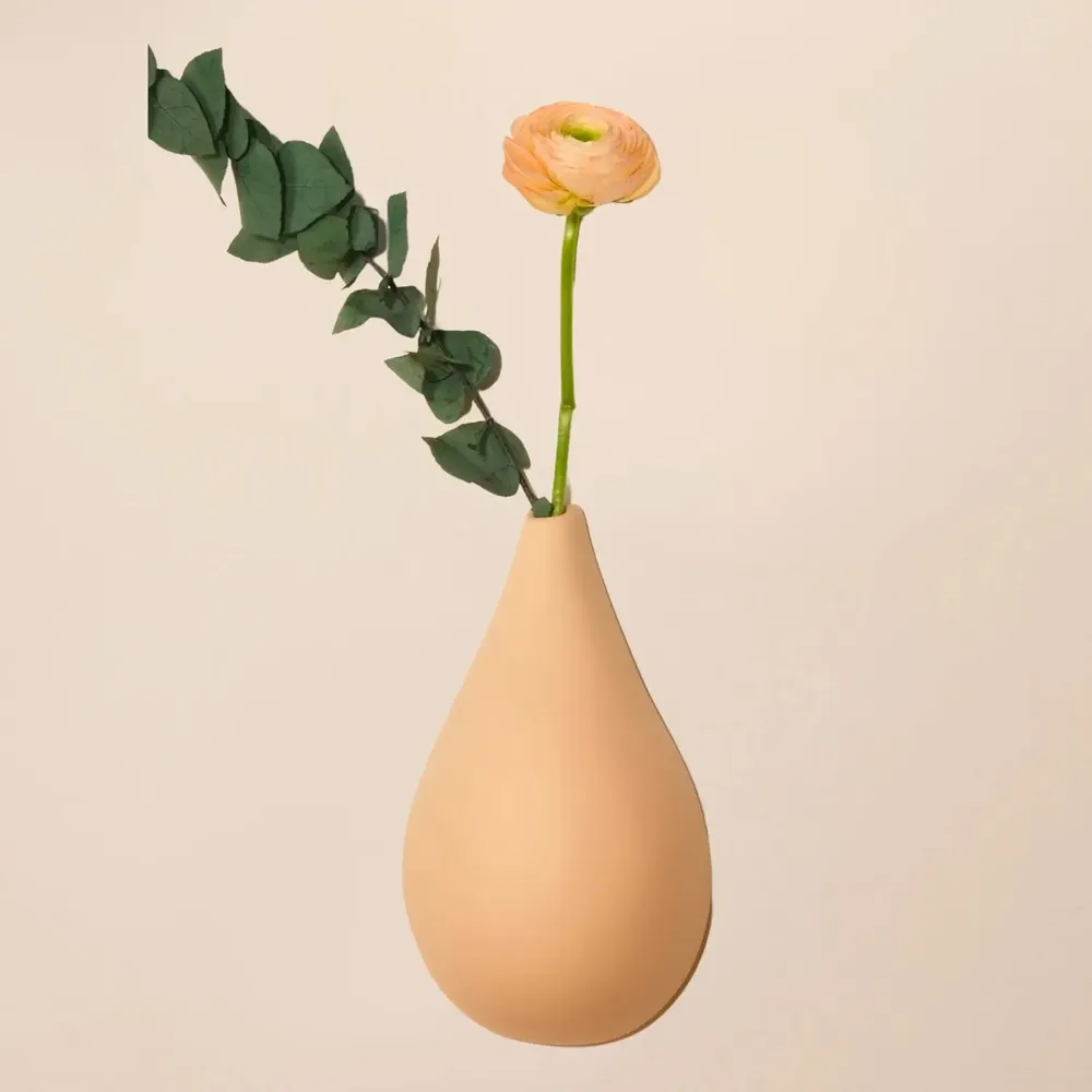 Accessoires de déco extérieure - GOUTTE DE TERRE (Soliflore pour fleurs séchées) - MONOCHROMIC CERAMIC