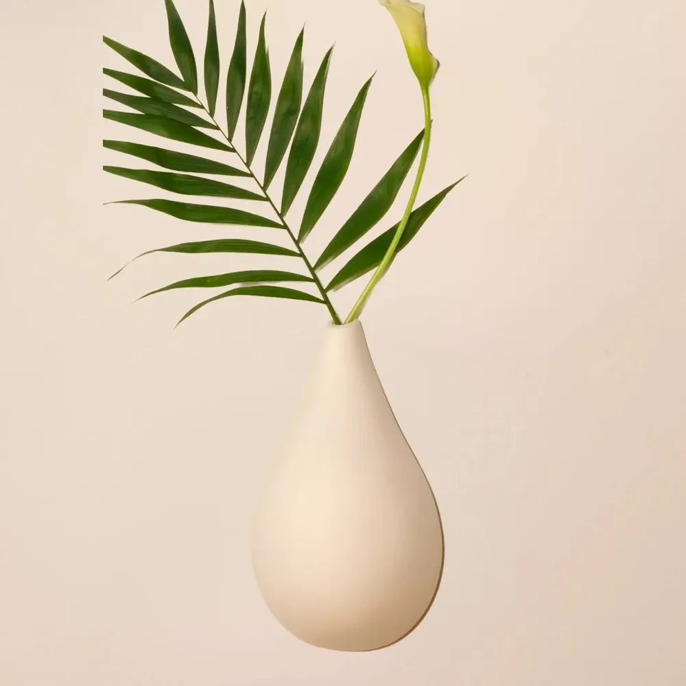 Accessoires de déco extérieure - GOUTTE DE TERRE (Soliflore pour fleurs séchées) - MONOCHROMIC CERAMIC