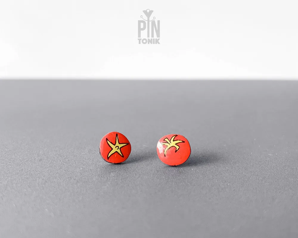 Jewelry - Tomato Earrings - Funky Fruit Stud Earrings - Funny Gifts - PINTONIK