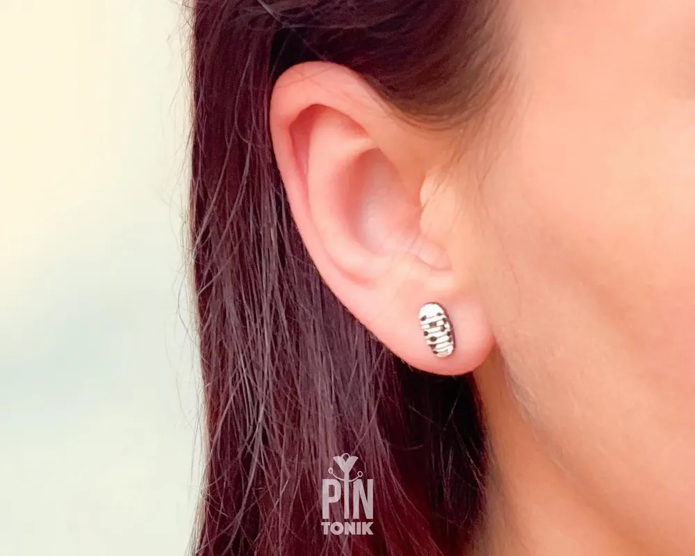 Jewelry - Isopod Earrings - Quirky Rolly Polly Bug Jewelry - Pill Bug Halloween Costume Accessory - PINTONIK