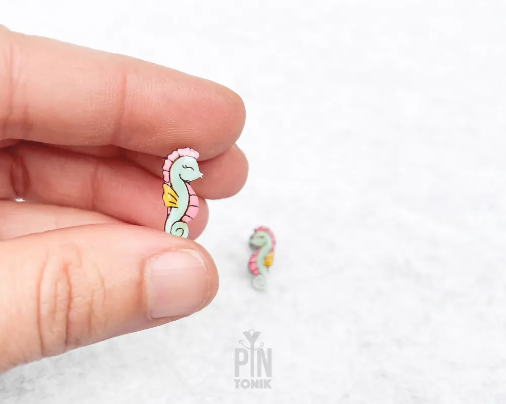Jewelry - Seahorse Stud Earrings - Coastal Cowgirl Jewelry - 16th Birthday or Bestie gift - Dainty Funky Earrings, - PINTONIK
