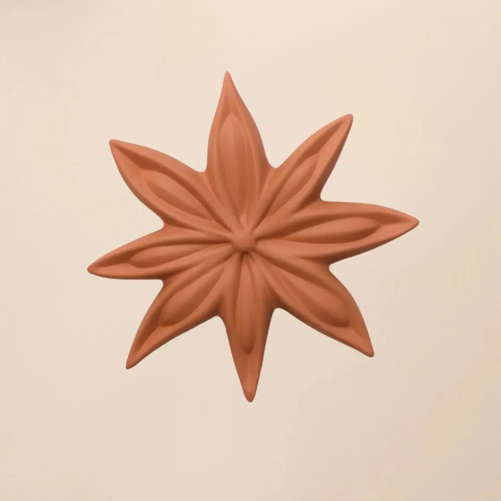 Accessoires de déco extérieure - JANIS (Fleur de badiane) - MONOCHROMIC CERAMIC