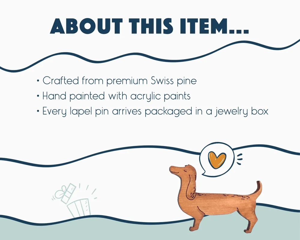 Jewelry - Funny Chicken Pin - Wooden Brooch - Bird Lover Gift - PINTONIK