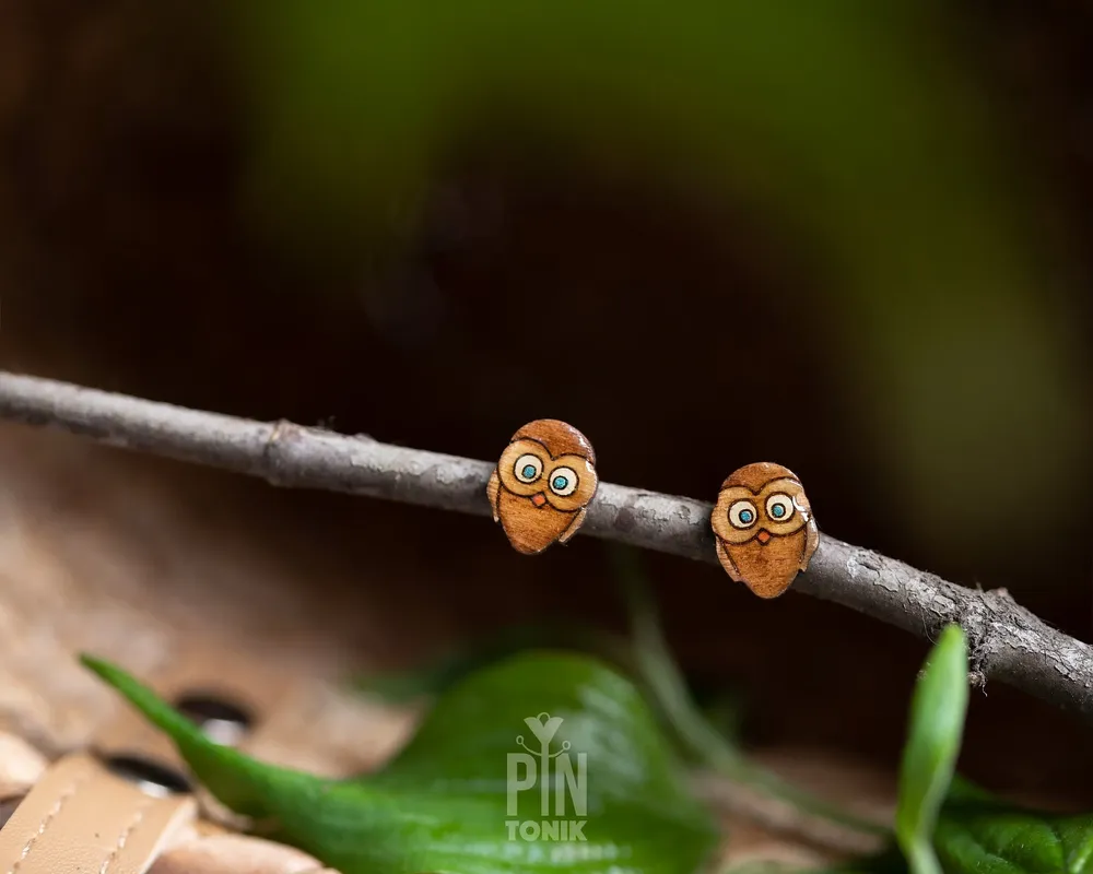 Bijoux - Bijoux fantaisie hibou - Boucles d'oreilles originales avec petits oiseaux, cadeau d'anniversaire amusant pour Noël, votre meilleure amie, votre grande sœur ou votre âme sœur - PINTONIK