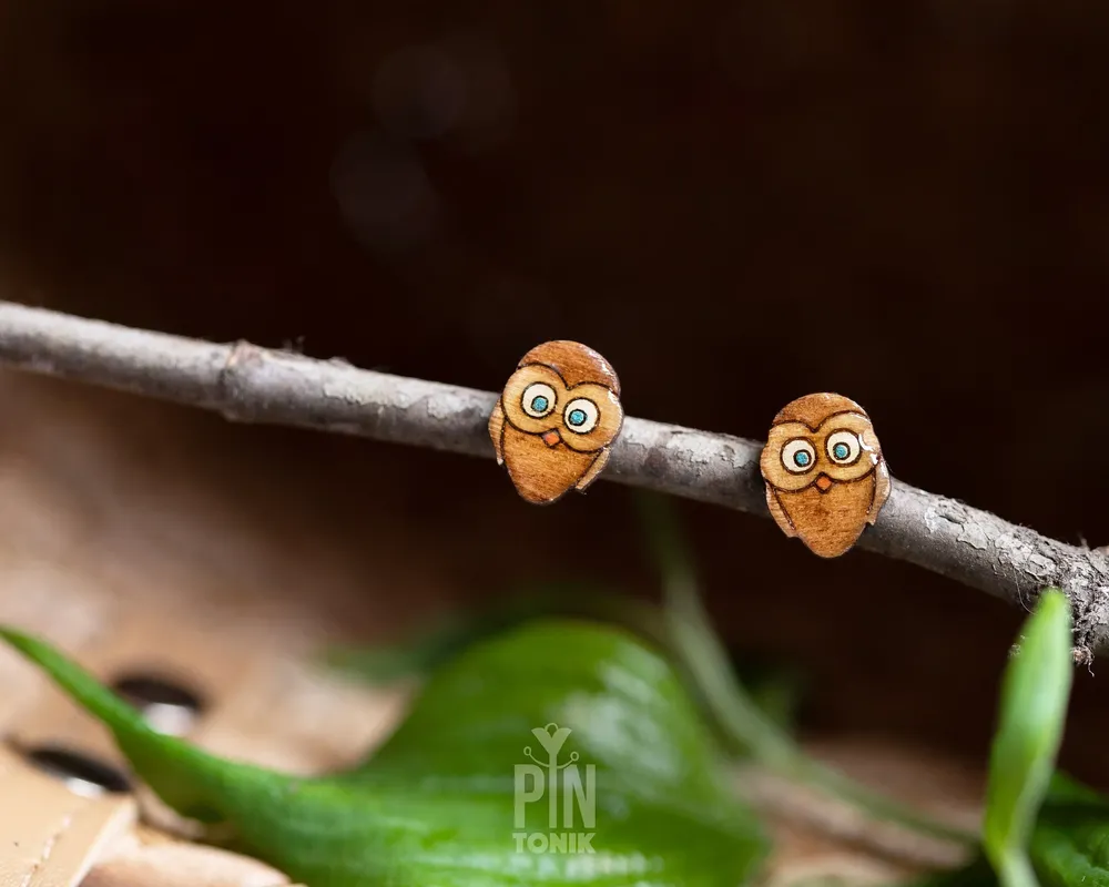Bijoux - Bijoux fantaisie hibou - Boucles d'oreilles originales avec petits oiseaux, cadeau d'anniversaire amusant pour Noël, votre meilleure amie, votre grande sœur ou votre âme sœur - PINTONIK