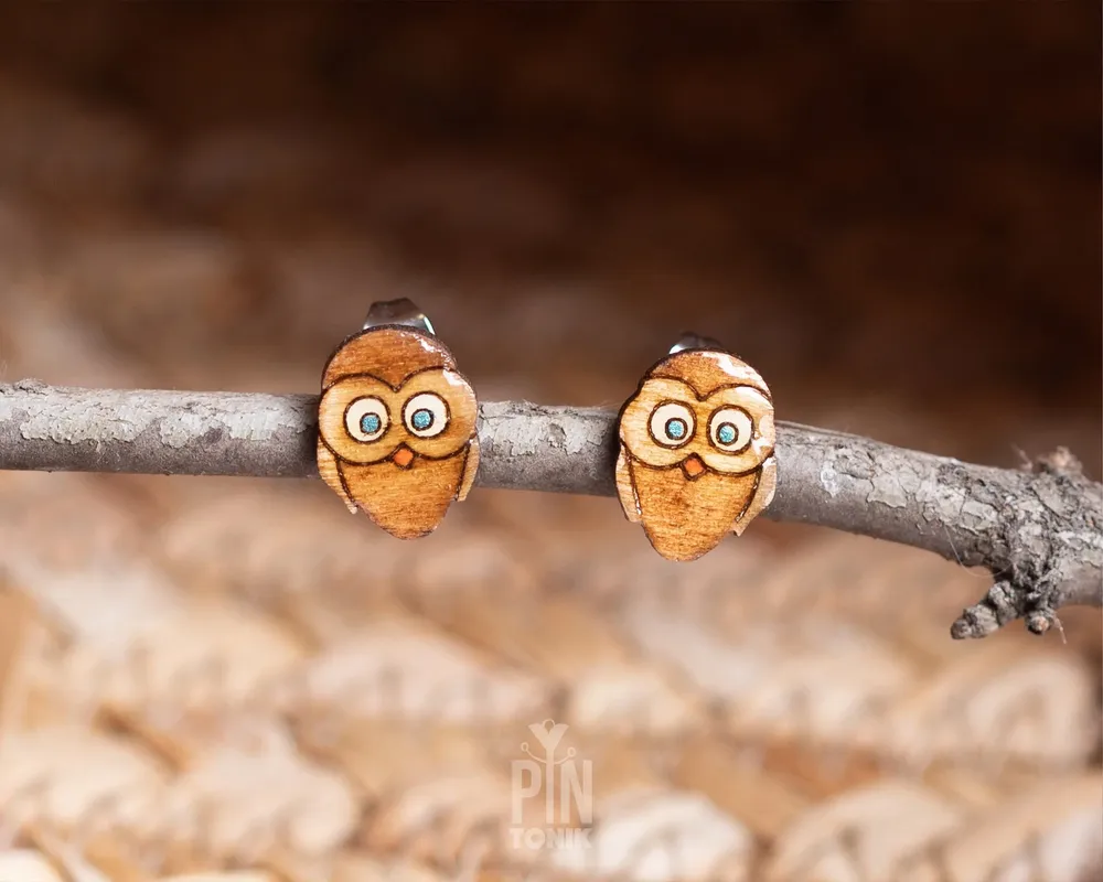 Bijoux - Bijoux fantaisie hibou - Boucles d'oreilles originales avec petits oiseaux, cadeau d'anniversaire amusant pour Noël, votre meilleure amie, votre grande sœur ou votre âme sœur - PINTONIK