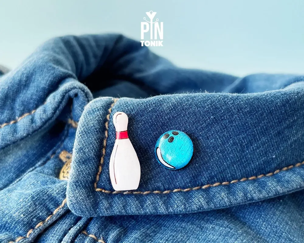 Jewelry - Bowling Pins Ita Bag Pins: Game Day Team Jewelry Set - PINTONIK