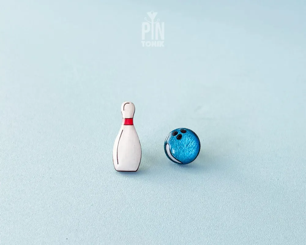 Jewelry - Bowling Pins Ita Bag Pins: Game Day Team Jewelry Set - PINTONIK