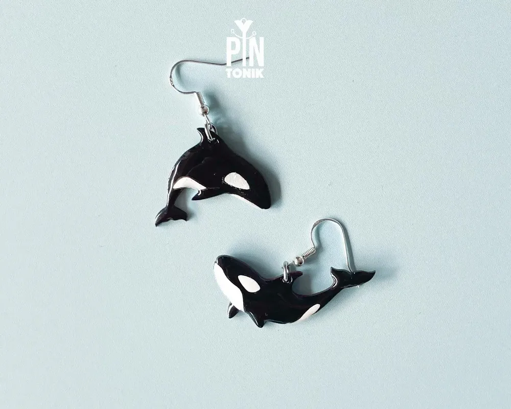 Jewelry - Killer Whale Earrings - Ocean Animals Jewelry - Beach Marine Jewellery - PINTONIK