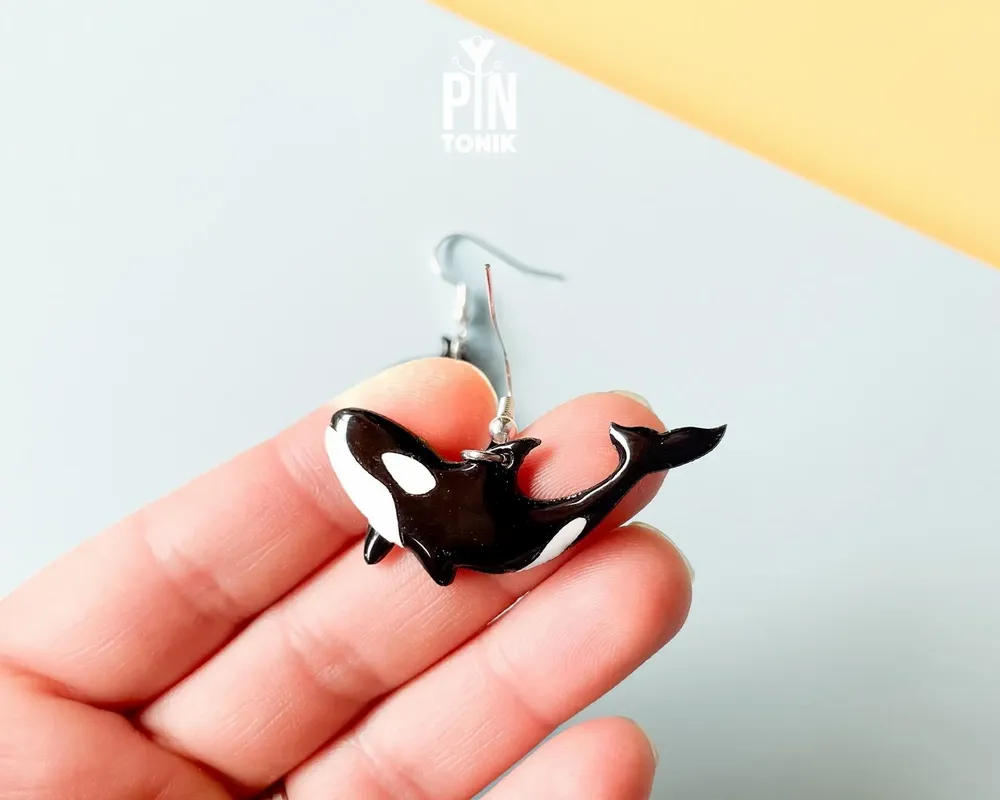 Jewelry - Killer Whale Earrings - Ocean Animals Jewelry - Beach Marine Jewellery - PINTONIK