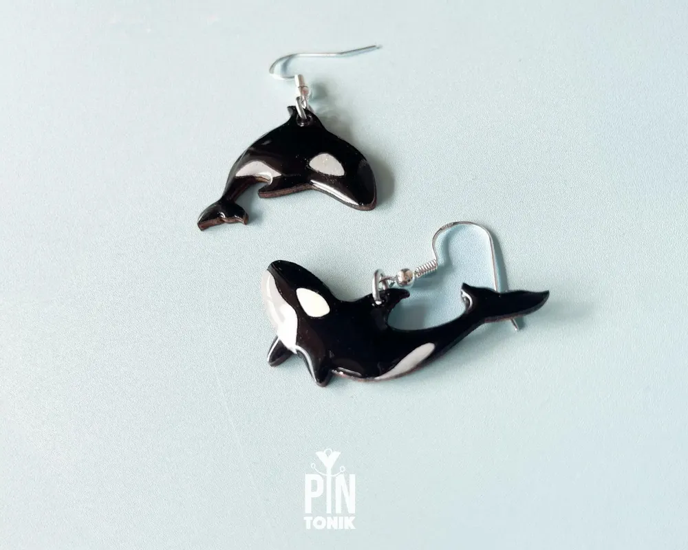 Jewelry - Killer Whale Earrings - Ocean Animals Jewelry - Beach Marine Jewellery - PINTONIK