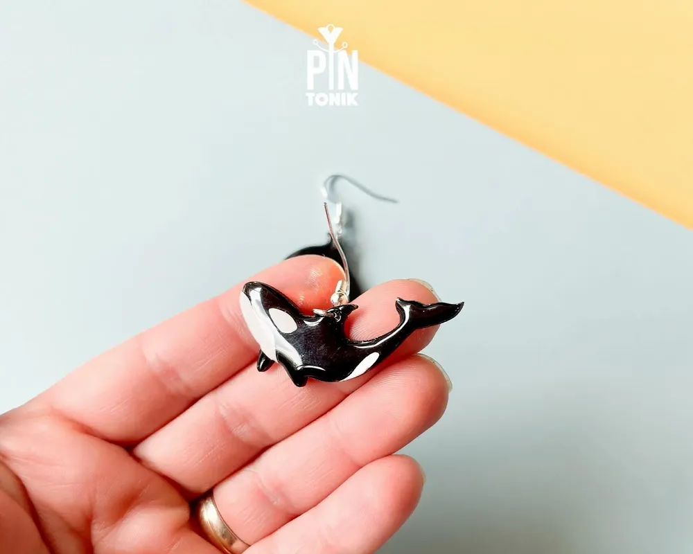 Jewelry - Killer Whale Earrings - Ocean Animals Jewelry - Beach Marine Jewellery - PINTONIK