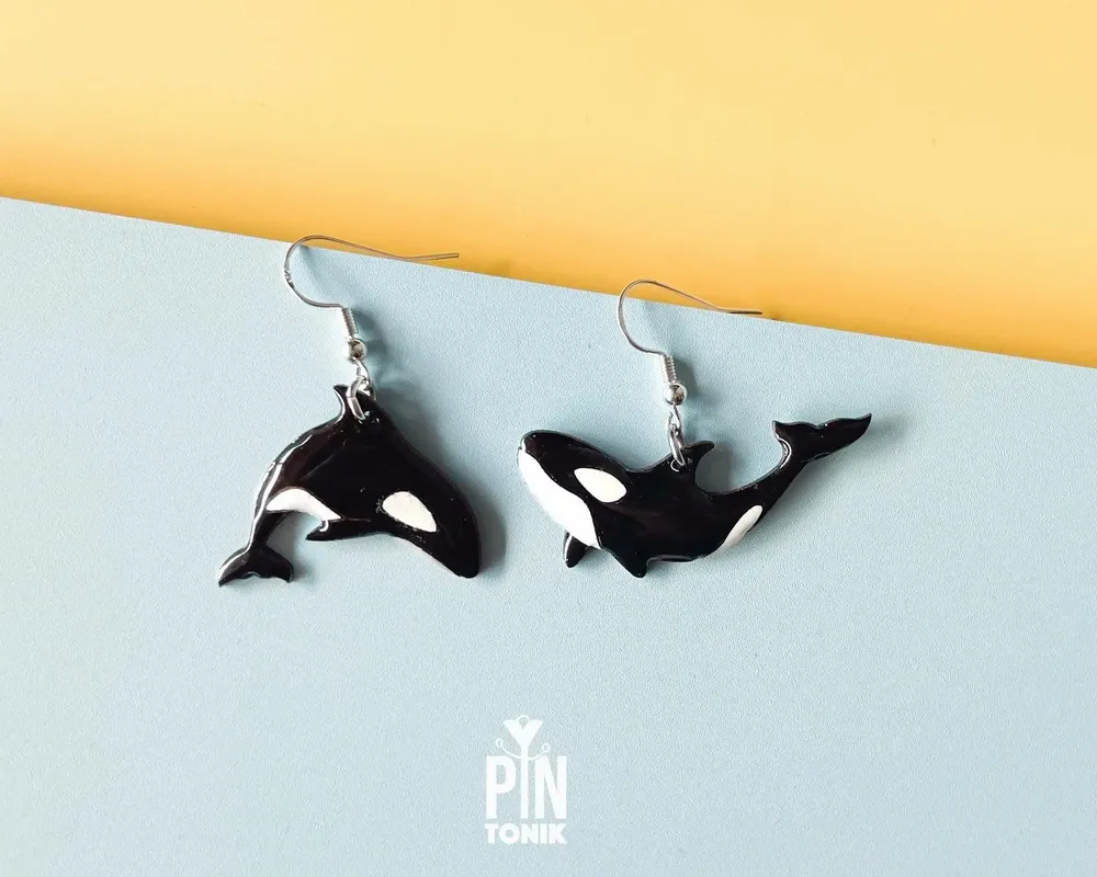 Jewelry - Killer Whale Earrings - Ocean Animals Jewelry - Beach Marine Jewellery - PINTONIK