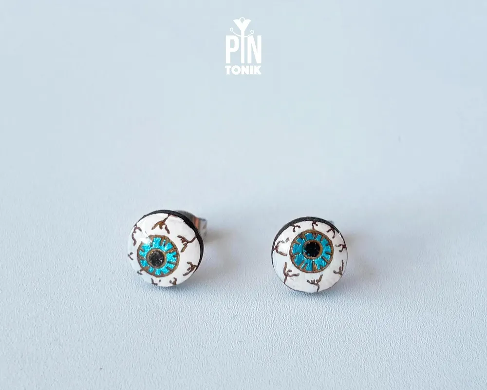 Jewelry - Spooky Eyeball Earrings - Creepy Costume Accessories - Weird Halloween Gifts - PINTONIK