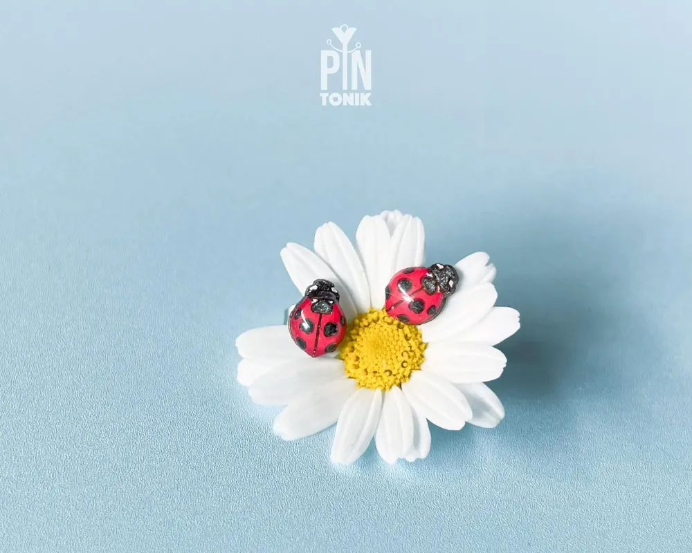 Jewelry - Ladybug Earrings - Ladybird Beetle Stud Earrings - Tiny Insect Jewelry - Good Luck Gifts - PINTONIK
