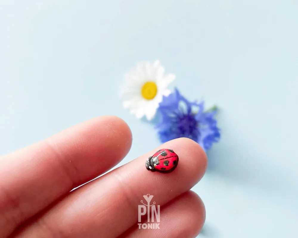 Jewelry - Ladybug Earrings - Ladybird Beetle Stud Earrings - Tiny Insect Jewelry - Good Luck Gifts - PINTONIK