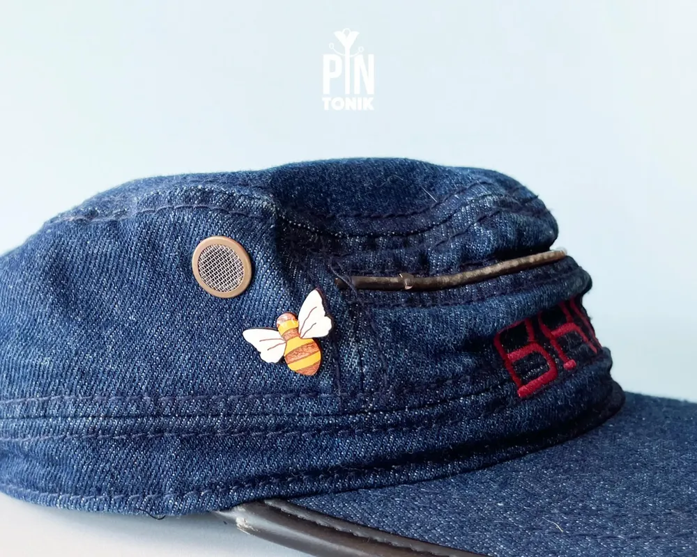 Bijoux - Broche abeille en bois - Broche insecte - PINTONIK