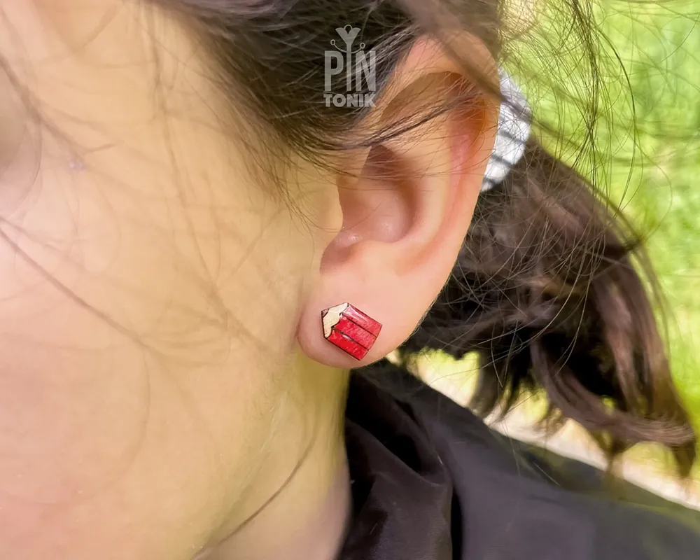 Jewelry - Mismatched Pencils Funky Earrings - Quirky Teenage Girl or Teacher Appreciation Gifts - PINTONIK