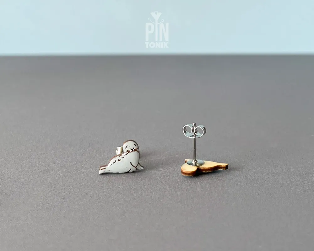 Jewelry - Manatee Stud Earrings - Fun Seal Jewelry - Summer Mismatched Earrings - Funny Sea Cow Gifts - PINTONIK