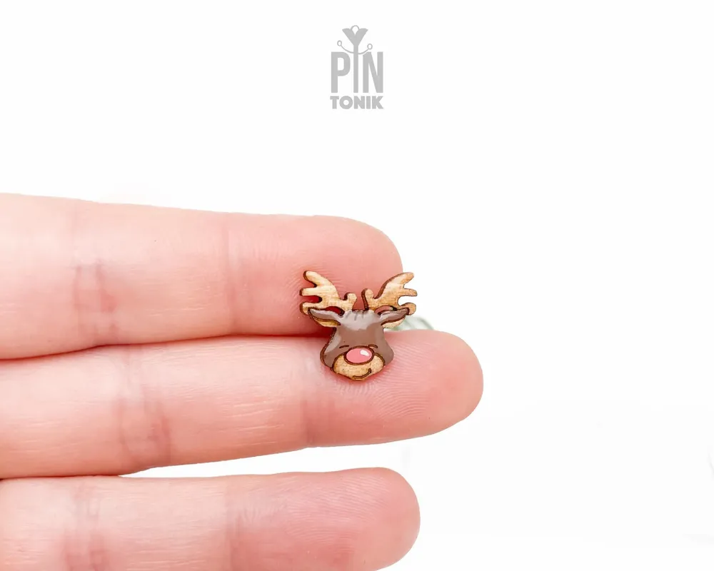 Bijoux - Boucles d'oreilles rennes de Noël - Bijoux d'hiver amusants avec le Père Noël et les rennes - PINTONIK