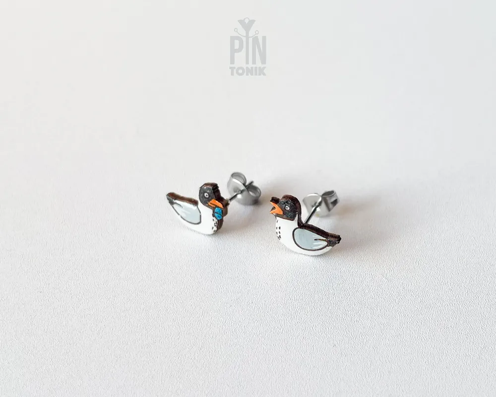 Jewelry - Fun Seagull Earrings - Mismatched Beach Stud Earrings - Funny Birds Ocean Jewelry - PINTONIK