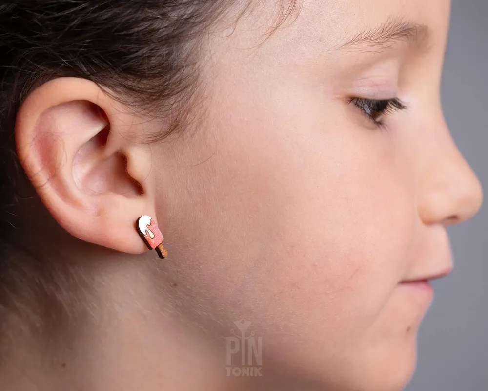 Jewelry - Ice Cream Earrings - Fun Summer Stud Earrings - Miniature Food Popsicle Jewelry - PINTONIK