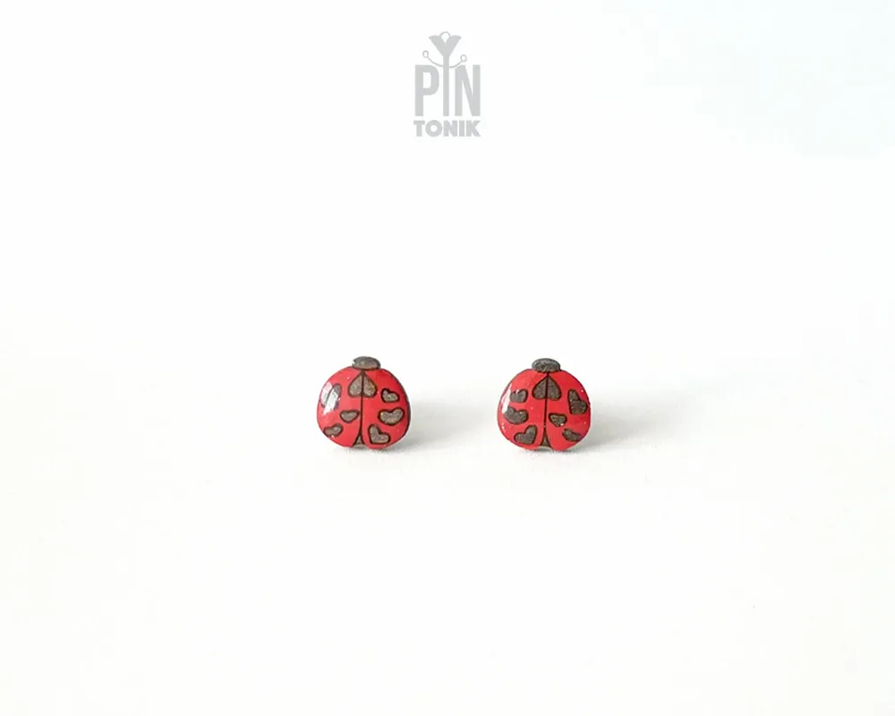Bijoux - Boucles d'oreilles coccinelle - Bijoux de déguisement coccinelle pour Halloween - PINTONIK