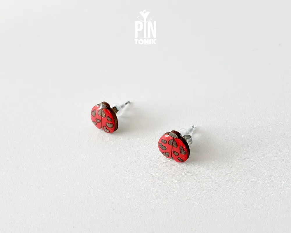 Bijoux - Boucles d'oreilles coccinelle - Bijoux de déguisement coccinelle pour Halloween - PINTONIK