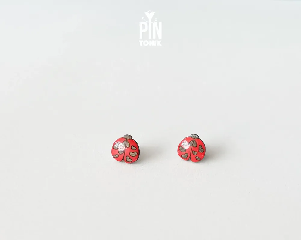 Bijoux - Boucles d'oreilles coccinelle - Bijoux de déguisement coccinelle pour Halloween - PINTONIK