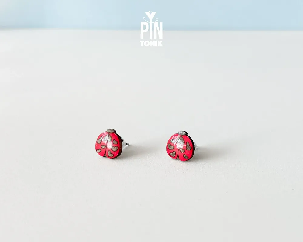 Bijoux - Boucles d'oreilles coccinelle - Bijoux de déguisement coccinelle pour Halloween - PINTONIK
