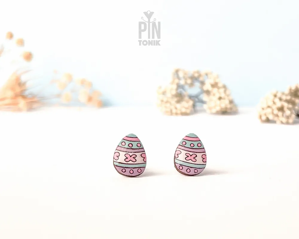 Bijoux - Boucles d'oreilles œufs de Pâques - Bijoux de printemps - Cadeau pour panier de Pâques - PINTONIK