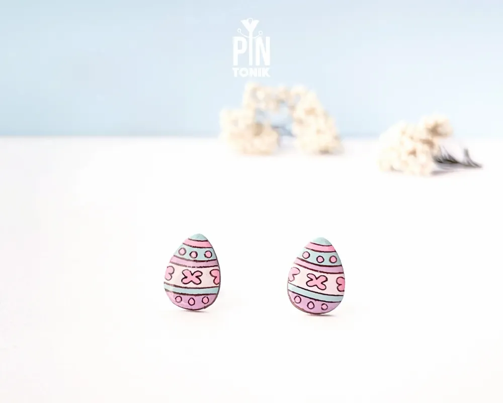 Bijoux - Boucles d'oreilles œufs de Pâques - Bijoux de printemps - Cadeau pour panier de Pâques - PINTONIK